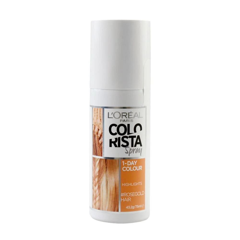 L'Oreal Colorista Spray Hair Colour 1 Day Rose Gold Hair 75ml 1 L'Oreal Colorista Spray Hair Colour 1 Day Rose Gold Hair 75ml