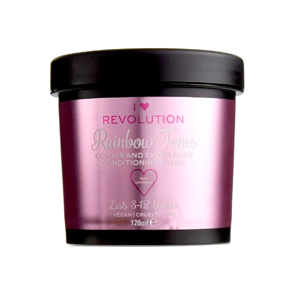 I Heart Revolution Rainbow Tones Colour & Extra Body Conditioning In One Pink Universe 120ml 1 I Heart Revolution Rainbow Tones Colour & Extra Body Conditioning In One Pink Universe 120ml
