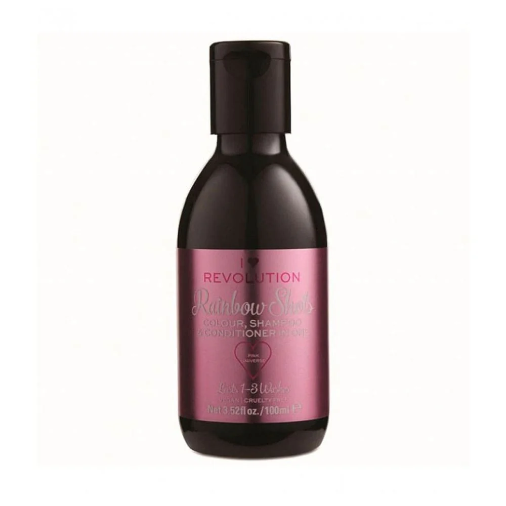 I Heart Revolution Rainbow Shots Colour, Shampoo, & Conditioner In One Pink Universe 100ml 1 I Heart Revolution Rainbow Shots Colour, Shampoo, & Conditioner In One Pink Universe 100ml