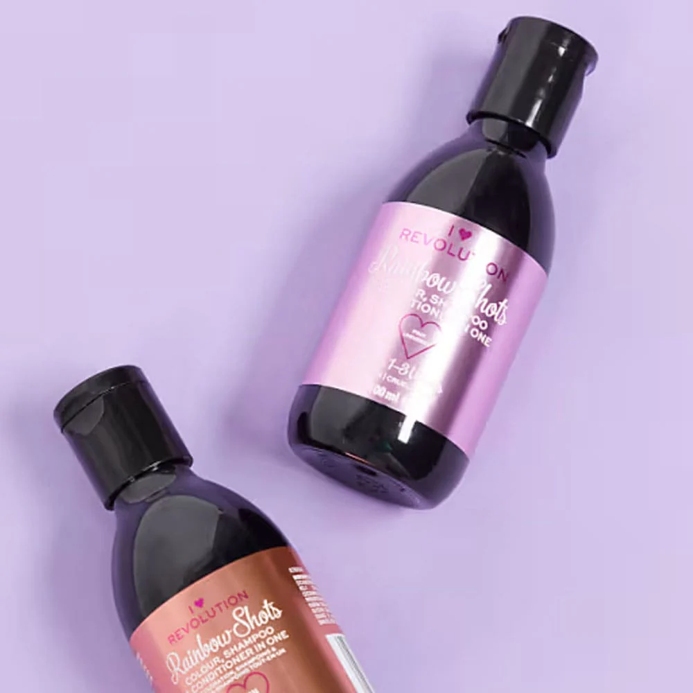 I Heart Revolution Rainbow Shots Colour, Shampoo, & Conditioner In One Pink Universe 100ml 3 I Heart Revolution Rainbow Shots Colour, Shampoo, & Conditioner In One Pink Universe 100ml