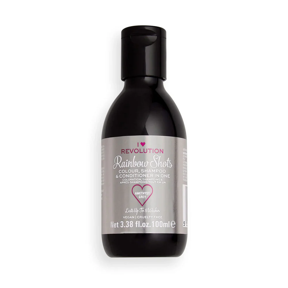 I Heart Revolution Rainbow Shots Colour, Shampoo, & Conditioner In One Amethyst Grey 100ml