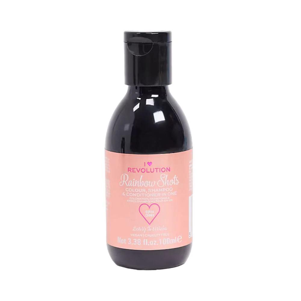 I Heart Revolution Rainbow Shots Colour, Shampoo, & Conditioner In One Coral Candy 100ml