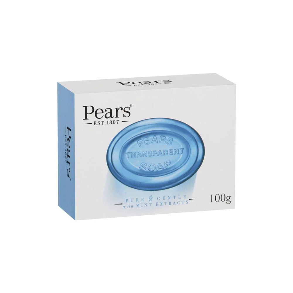 Pears Transparent Soap Bar Pure & Gentle With Mint Extracts 100g