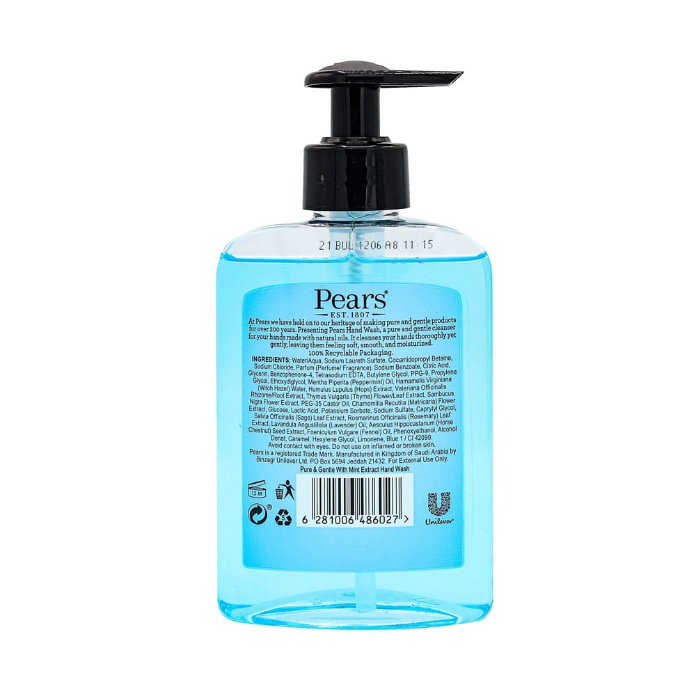 Pears Hand Wash With Mint Extract 250ml 2 Pears Hand Wash With Mint Extract 250ml